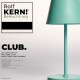 LED-Tischleuchte ROLF KERN „Club“ 25cm Türkis Akku dimmbar