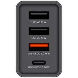 Ladeadapter Verbatim CHR-30EU1 30W schwarz 2xUSB-A 1xUSB-A QC 1xUSB-C PD