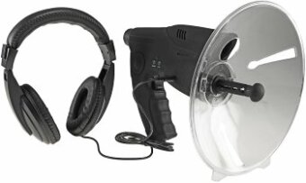 Parabol-Richtmikrofon PRM-1 mit Kopfhörer und...