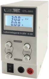 Regelbares Labornetzgerät CTL-3003 beleuchtete LCD Anzeige 0-30V 0-3A