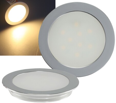 LED Einbauleuchte EBL Slim WW IP67,1W 50lm Alu matt warmweiß Ø55mm