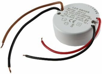 LED-Trafo KS-12R 12W 3-45V= rund Ein 220-240V Aus 350mA...