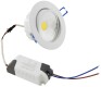 LED-Einbauleuchte COB-7 7W 550lm 3000K 75° Ø109xT47mm Rahmen weiß