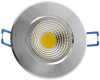 LED-Einbauleuchte COB-3 3W 250lm ALU 3000K 95° Ø85xT47mm Rahmen chrom