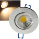 LED-Einbauleuchte COB-5 5W 420lm ALU 3000K 75° Ø85xT47mm Rahmen chrom