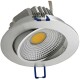 LED-Einbauleuchte COB-7 7W 550lm ALU 3000K 75° Ø109xT47mm,Rahmen chrom