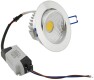 LED-Einbauleuchte COB-7 7W 550lm ALU 3000K 75° Ø109xT47mm,Rahmen chrom