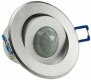 Decken-Einbau-Bewegungsmelder 360° Alu PIR Sensor 6m schwenkbar silber