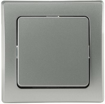 DELPHI Wechsel-Schalter UP silber 250V~/ 10A inkl. Rahmen Steckanschluss