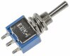 Miniatur Kippschalter 1x EIN/AUS/EIN(UM) 12V/3A Lötösen 3-Pin Gewinde Ø 6mm