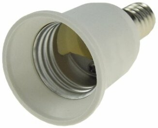 Lampensockel-Adapter Kunststoff E14 auf E27
