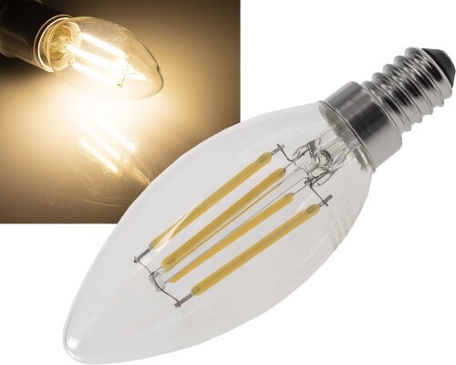 LED Kerzenlampe E14 Filament K4 3000k 400lm 230V/4W warmweiß