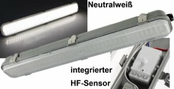 LED Deckenleuchte HORTA 60cm IP65 HF-Bewegungsmelder 18W...