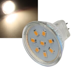 LED Strahler MR11 8x 2835 SMD LEDs 12V 2W 169 Lumen 3000k...