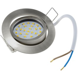 LED-Einbauleuchte Flat-26 warmweiß 80x26mm 3W 370lm Edelstahl gebürstet