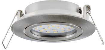 LED-Einbauleuchte Flat-26 warmweiß 80x26mm 3W 370lm Edelstahl gebürstet