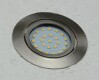 LED-Einbauleuchte Flat-26 warmweiß 80x26mm 3W 370lm Edelstahl gebürstet