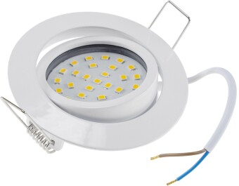 LED-Einbauleuchte Flat-26 warmweiß 80x26mm 3W 370lm weißes Gehäuse