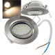 LED-Einbauleuchte Flat-32 warmweiß 80x32mm 5W 590lm Edelstahl gebürstet