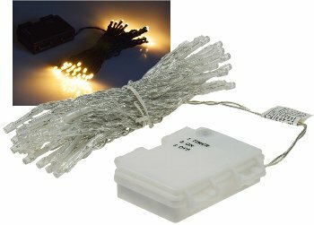 LED Batterie-Lichterkette CT-TK50 5m warmweiß IP44 50 LEDs mit 6Std.Timer