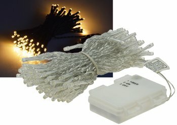 LED Batterie-Lichterkette CT-TK100 10m warmweiß IP44 100 LEDs mit 6Std.Timer