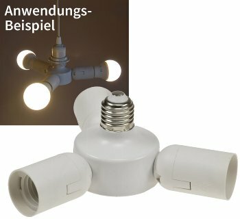 E27-Fassung Triple 3-fach Adapter auf 3x E27-Schraubfassungen