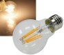 LED Glühlampe E27 Filament G60k klar 3000K 919lm 230V / 8W warmweiß