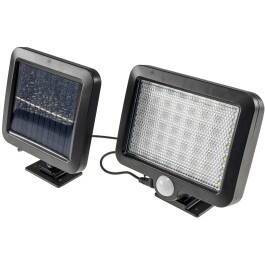 LED Solar Wandleuchte m. Bewegungsmelder 300lm 6000K Akku externe Solarzelle