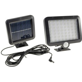 LED Solar Wandleuchte m. Bewegungsmelder 300lm 6000K Akku externe Solarzelle