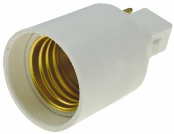 Lampensockel-Adapter Kunststoff G24 auf E27 G24 universal...
