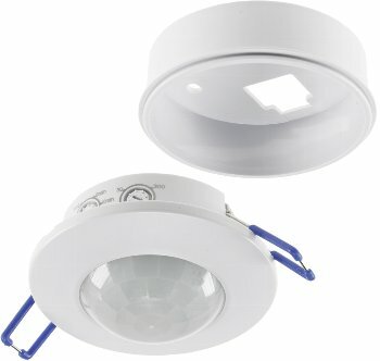 Decken-Einbau-Bewegungsmelder 360° FLAT PIR LED geeignet 8m Detektion 80x30mm