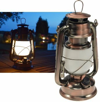 LED Camping Laterne CT-CL Copper ØxH 12x23,5cm 4x AA warmweiß dimmbar