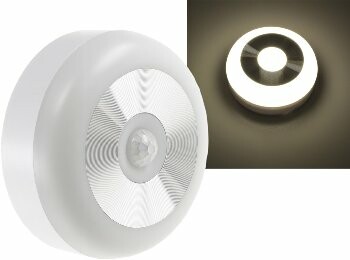 LED Leuchte mit PIR Bewegungsmelder ØxH 70x25mm 3x...