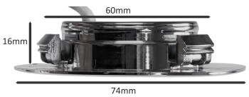 LED-Einbauleuchte EBL-HV65si silber 230V 2W 4000K 150lm neutralweiß