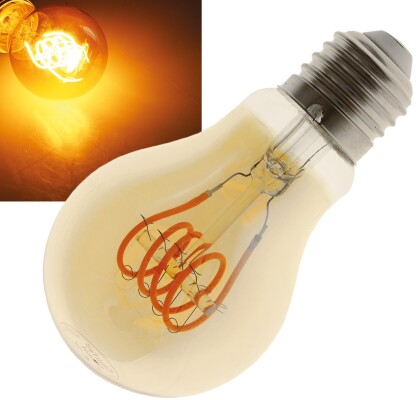 LED Glühlampe E27 Vintage G70 2200k 249lm 230V/4W warmweiß/amber