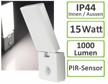 LED Wandleuchte PORTAO 4000K 15W 1000lm PIR-Bewegungsmelder IP44