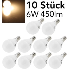 LED Tropfenlampe E14 T50 Promo 10er-Pk 3000k 440lm...