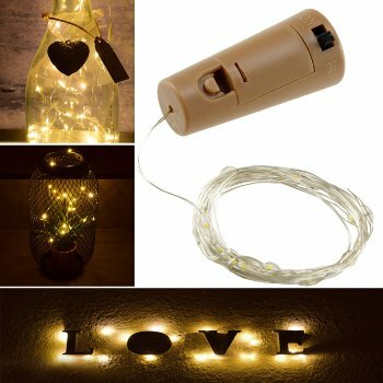 LED Flaschen-Lichterkette CuteBottle 20 LEDs 2m warmweiß Batterie 10x Set