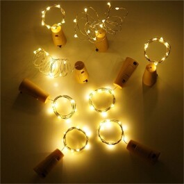 LED Flaschen-Lichterkette CuteBottle 20 LEDs 2m warmweiß Batterie 10x Set