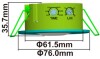 Decken-Einbau-Bewegungsmelder 360° IP65 PIR LED geeignet 8m Detektion 76x36mm