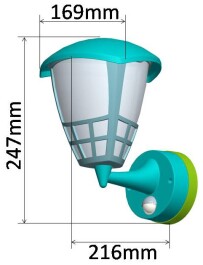 LED Wandleuchte TELARANA IP65 16W 1026lm 140° Bewegungsmelder 2900K