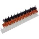 Taubenabwehr Spikes 10er Set Kunststoff 400x42x36mm Ziegelrot