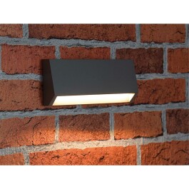 LED Wandleuchte KWL-158 Anthrazit IP65 3W 172Lm Kunststoff warmweiß