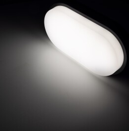 LED Wandleuchte PALAU IP54 4000K Oval 10 Watt 900 Lumen Anthrazit