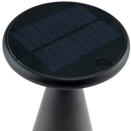 LED Solar-Tischleuchte Foco Sol 2700K IP44 dimmbar 20cm matt schwarz