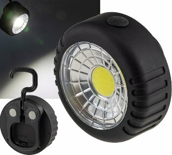 LED Arbeitsleuchte mit Magnet COB 100 3x AAA Batterie Haken 75x35mm 6000k