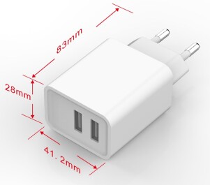 Stecker-Netzteil mit USB CTN-0520 Duo Aus 5V= 2x1/1x2A 10W