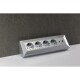 4-fach Steckdosenblock USB-A+C silber 250V~/ 16A Aufbaumontage USB 3,1A PD