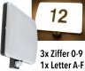 LED Wandleuchte PADAR mit PIR-Sensor IP65 20W mit Hausnummer & Buchstaben