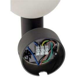 LED Wandleuchte LAMU mit PIR-Sensor IP65 15W schwarz 3000k / warmweiß